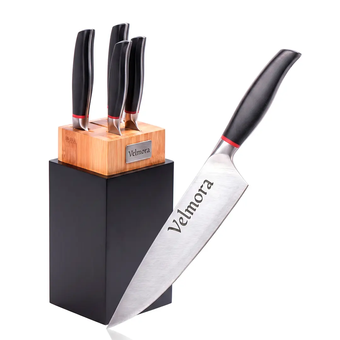 Set cuțite pe suport Prime Chef