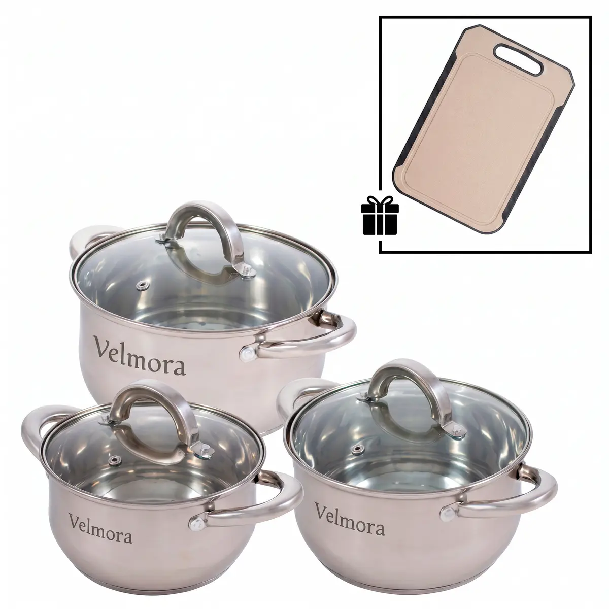 Set oale cu capace Steil Krauff + CADOURI: Tocător