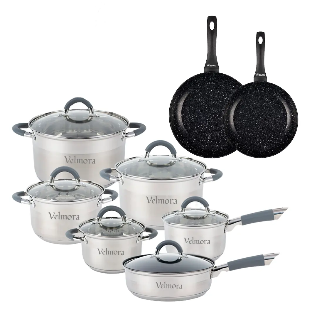 Set de gătit 12 piese Krauff Saporis și tigăi Berlin 26, 28 cm